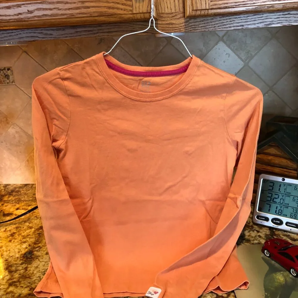 Gap Kids Girls Orange T Shirt Long Sleeves Orange XL (12)